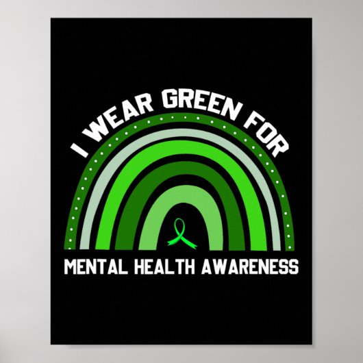 Ik Draag Green for Mental Health Awareness 2 Poster (Voorkant)