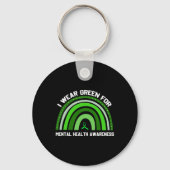 Ik Draag Green for Mental Health Awareness 2 Sleutelhanger (Achterkant)