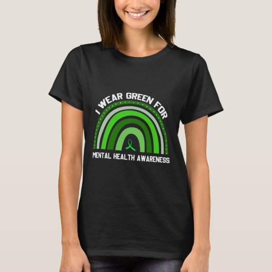 Ik Draag Green for Mental Health Awareness 2 T-shirt (Voorkant)