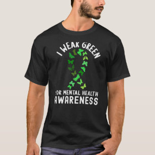 Ik Draag Green for Mental Health Awareness Butterf T-shirt
