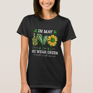 Ik Draag Green for Mental Health Awareness Butterf T-shirt