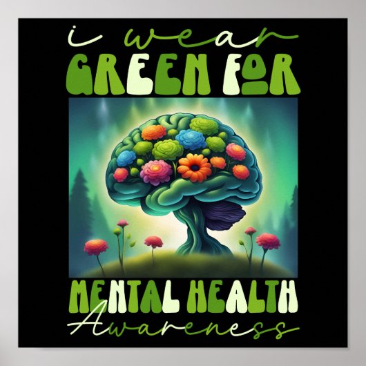 Ik Draag Green for Mental Health Awareness Poster (Voorkant)