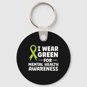 Ik Draag Green for Mental Health Awareness Sleutelhanger