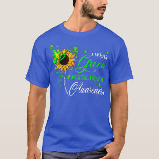 Ik Draag Green Mental Health Awareness Sunflower 2 T-shirt