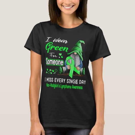 Ik Draag Green Non-Hodgkin's Lymfoom T-shirt (Voorkant)