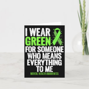Ik Draag Green Ribbon Fight The Stigma Mental Heal Kaart