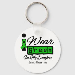 Ik Draag Green Ribbon (Retro) - Dochter Sleutelhanger