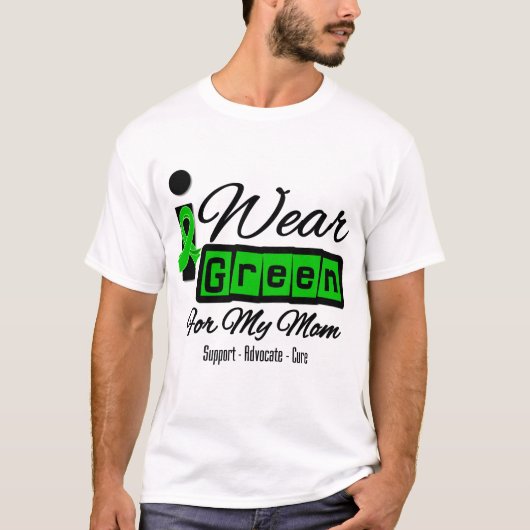Ik Draag Green Ribbon (Retro) - Mam T-shirt (Voorkant)