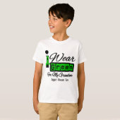 Ik Draag Green Ribbon (Retro) - oma T-shirt (Voorkant volledig)