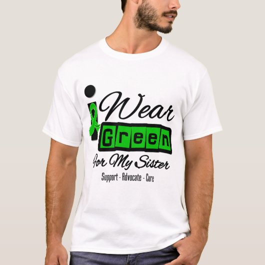 Ik Draag Green Ribbon (Retro) - Zuster T-shirt (Voorkant)