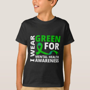 Ik Draag Green Ribbon Shirt voor Mental Health Awa