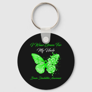 Ik Draag Green voor mijn oom Brain Disabilities AW Sleutelhanger