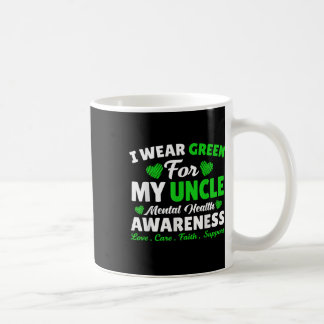 Ik Draag Green voor mijn oom Mental Health Awarene Koffiemok