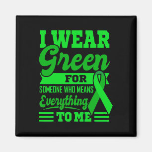 Ik DRAAG GREEN World Cancer Day Gift Green Ribbon Magneet