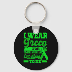 Ik DRAAG GREEN World Cancer Day Gift Green Ribbon  Sleutelhanger