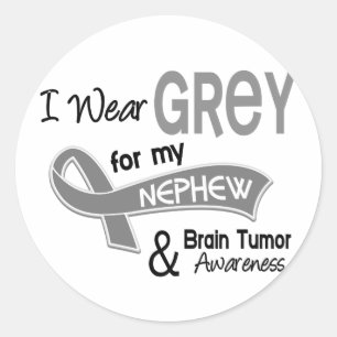 Ik Draag Grey 42 Nephew Brain Tumor Ronde Sticker