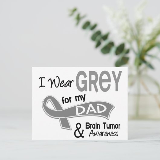 Ik Draag Grey 42 Pa Brain Tumor Briefkaart (Staand voorkant)