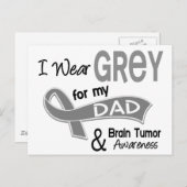 Ik Draag Grey 42 Pa Brain Tumor Briefkaart (Voorkant / Achterkant)