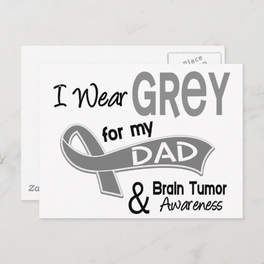 Ik Draag Grey 42 Pa Brain Tumor Briefkaart (Voorkant / Achterkant)