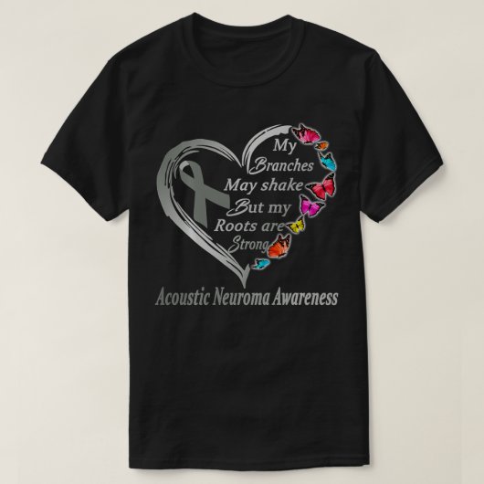 Ik Draag Grey voor Acoustic Neuroma Awareness Warr T-shirt (Design voorkant)
