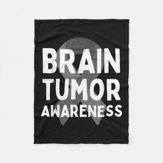 Ik Draag Grey voor Brain Tumor Awareness Grey S Ri Fleece Deken (Voorkant)