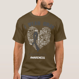 Ik Draag Grey voor encefalitis bewustzijn Geloof H T-shirt