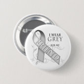 Ik Draag Grey voor mijn vriend Ronde Button 5,7 Cm (Voorkant /achterkant)
