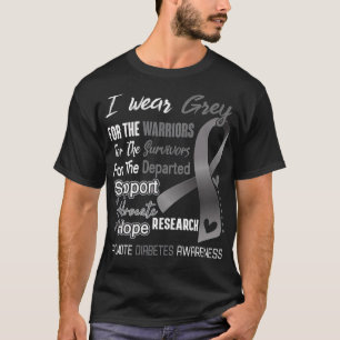 Ik Draag grijs naar Diabetes Awareness Support Dia T-shirt