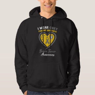 Ik Draag grijs naar mijn broer Brain Tumor Awarene Hoodie