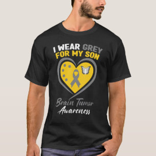 Ik Draag grijs naar mijn zoon hersenspinsels T-shirt