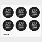 Ik Draag grijs voor hersentumor Ronde Sticker (Vel)