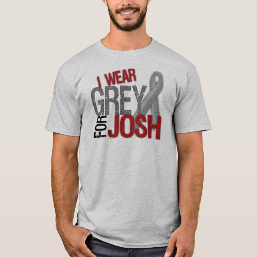 Ik Draag Grijs voor Josh #teamJOSH T-shirt (Voorkant)