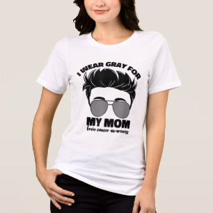 Ik Draag grijs voor mijn moeder hersenkanker bewus Tri-Blend Shirt