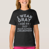 Ik Draag grijs voor mijn vader aangepaste hersenka T-shirt (Voorkant)