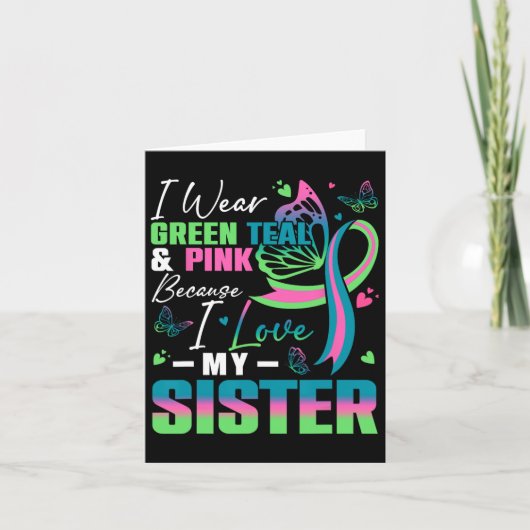 Ik Draag groen Blauwgroen roze omdat ik van mijn z Kaart (Voorkant)