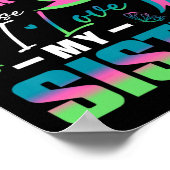 Ik Draag groen Blauwgroen roze omdat ik van mijn z Poster (Hoek)