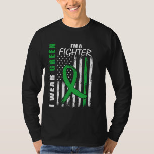 Ik draag groen, ik ben een vechter Nierziekte bewu T-shirt