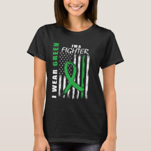 Ik draag groen, ik ben een vechter Nierziekte bewu T-shirt