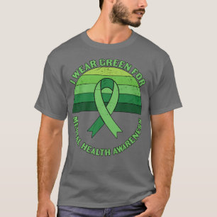 Ik Draag groen voor angstdepressie Geestelijke gez T-shirt