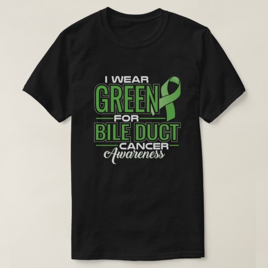 IK DRAAG GROEN VOOR BILE-DUCT KANKERBEWUSTMAKING T-SHIRT (Design voorkant)