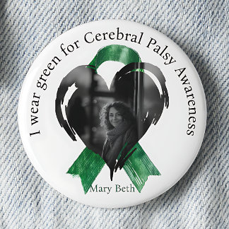 Ik draag groen voor Cerebrale Parese bewustzijnsfo Ronde Button 5,7 Cm