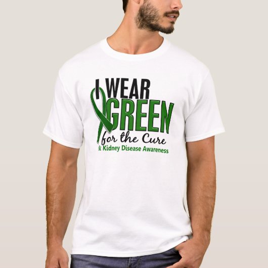 Ik Draag groen voor de zuivere 10-jarige nierziekt T-shirt (Voorkant)