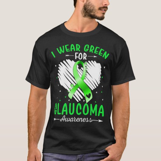 Ik Draag groen voor glaucomabewustzijn T-shirt (Voorkant)