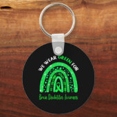 Ik Draag groen voor hersenhandicaps bewustzijn sch Sleutelhanger (Voorkant)