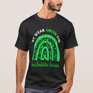Ik Draag groen voor hersenhandicaps bewustzijn sch T-shirt