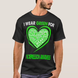Ik Draag Groen voor Manisch Depressie Bewustzijn G T-shirt