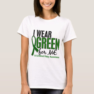 Ik Draag groen voor me 10 Cerebral Palsy T-shirt