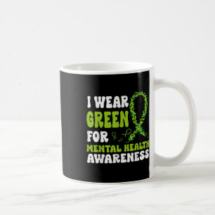 Ik Draag groen voor mentale gezondheid bewustwordi Koffiemok