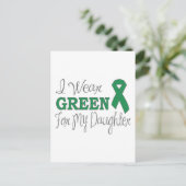 Ik Draag groen voor mijn dochter (groen lint) Briefkaart (Staand voorkant)