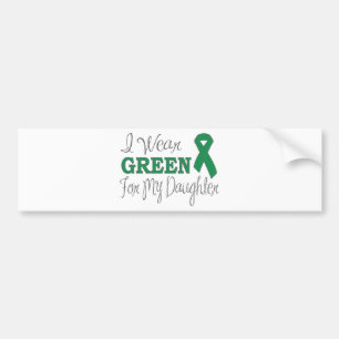 Ik Draag groen voor mijn dochter (groen lint) Bumpersticker